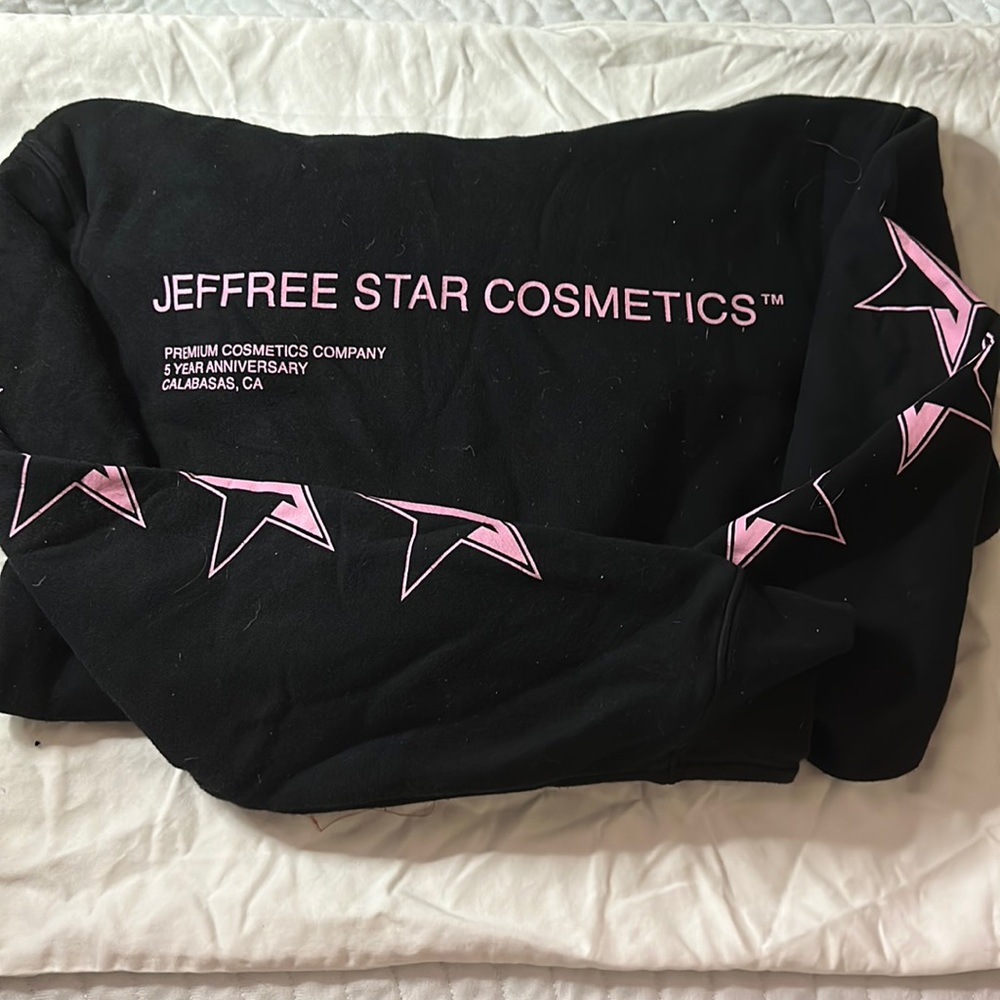 Jeffrey Star Hoodie size Medium. Black with pink details
